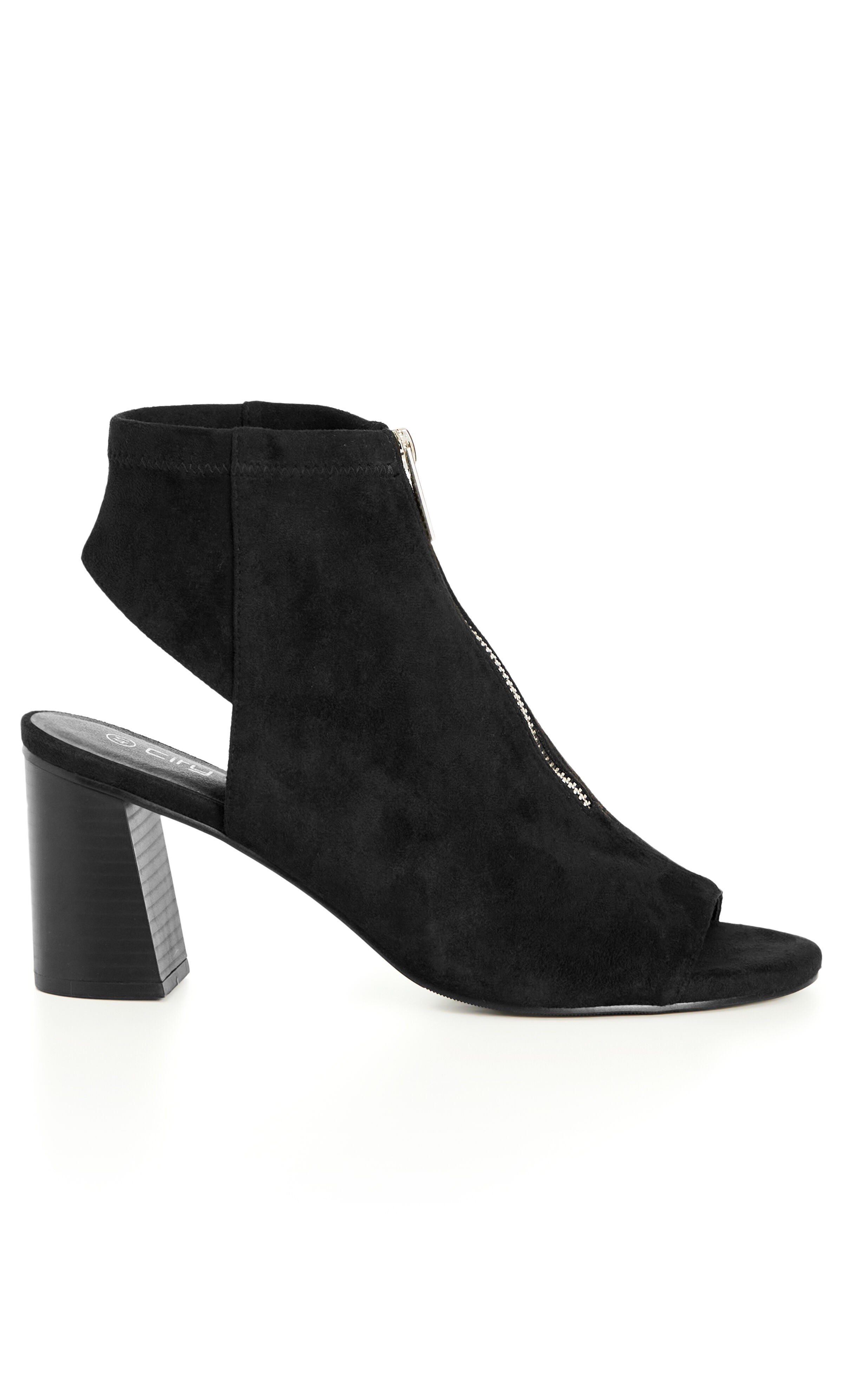 WIDE FIT Zip Zara Heel - black, , alternate image number 1