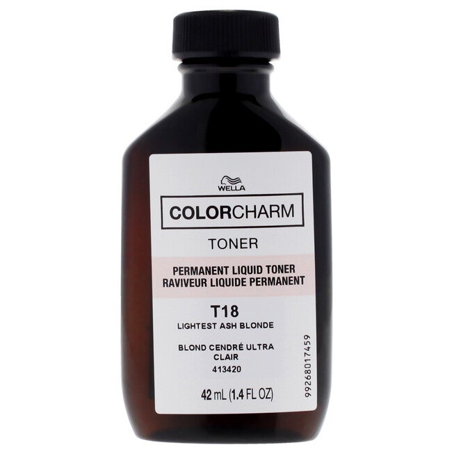 Color Charm Permanent Toner - T18 Lightest Ash Blonde by Wella for Unisex - 1.4 oz Toner, NA, alternate image number null