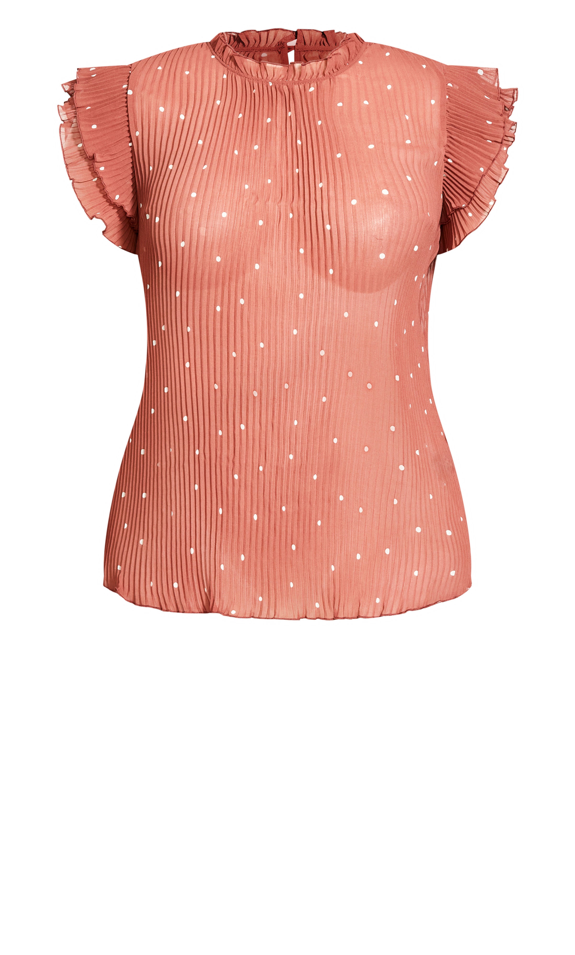 Pleated Spot Top - cinnamon, , alternate image number 4