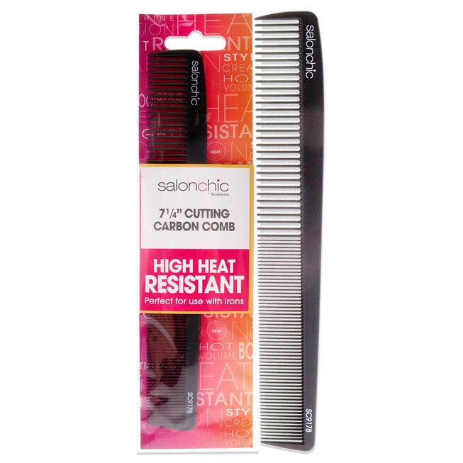 Cutting Carbon Comb High Heat Resistant 7.25 by SalonChic for Unisex - 1 Pc Comb, See Description, hi-res image number 0