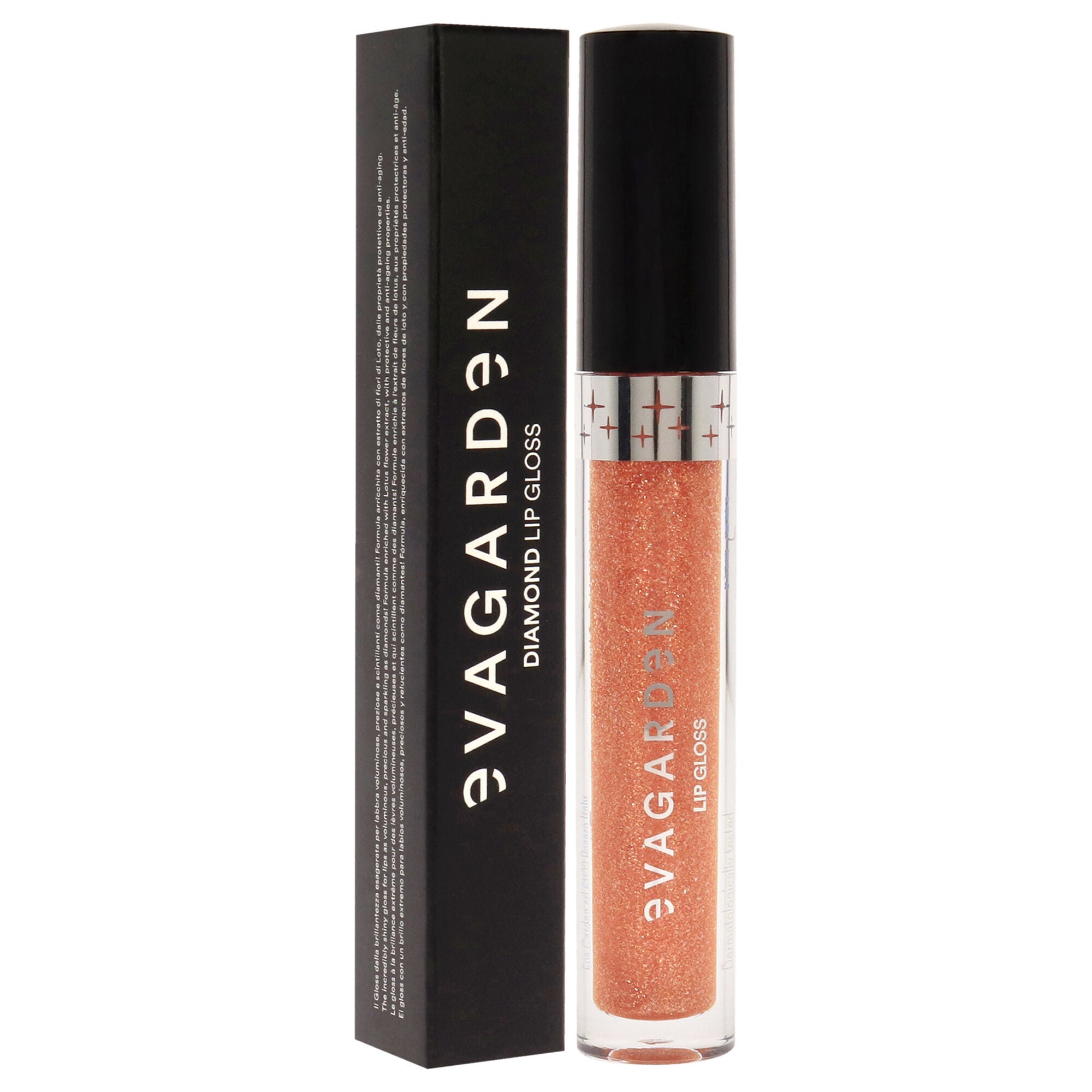 Diamond Lip Gloss - 858 Coral Gold by Evagarden for Women - 0.09 oz Lip Gloss, See Description, alternate image number 1
