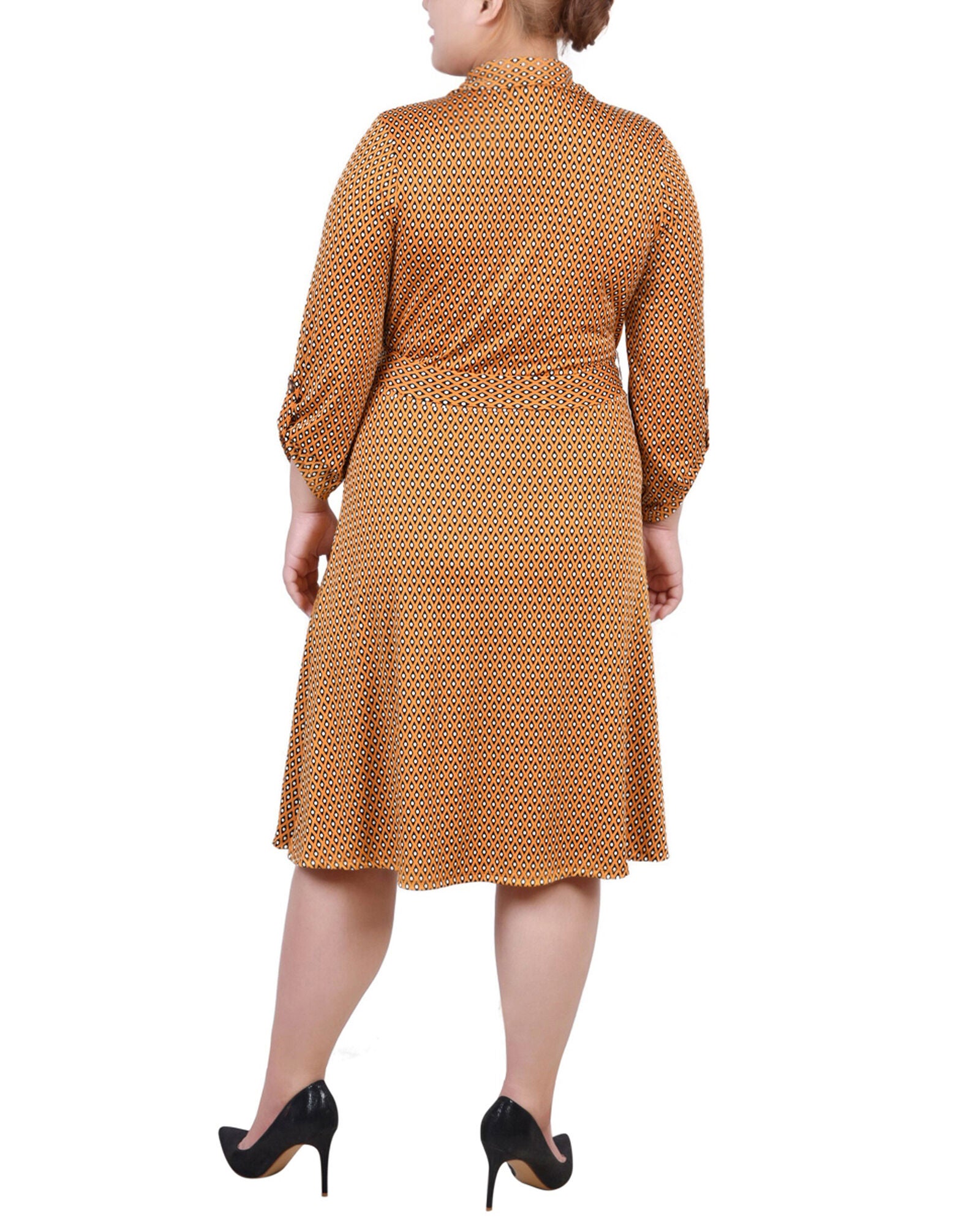 3/4 Slv Roll Tab Shirtdress, , alternate image number 3
