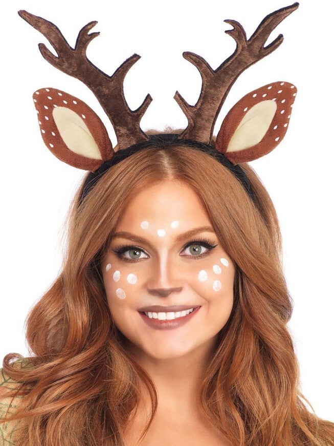Fawn Ear Antler Headband, Brown, hi-res image number null