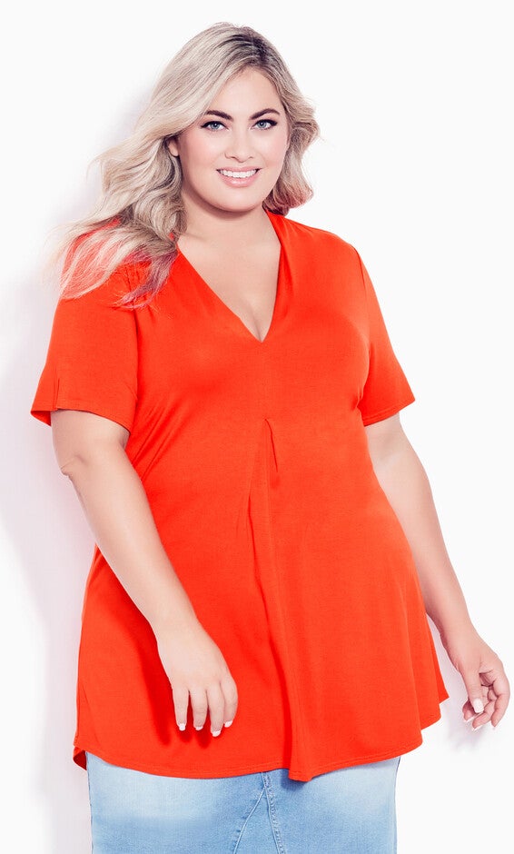 Kaylie Hi Lo Top - orange, Orange, hi-res image number 0