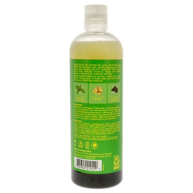 African Water Mint & Ginger Detox Bubble Bath & Body Wash by Shea Moisture for Unisex - 16 oz Body Wash, See Description, alternate image number 2