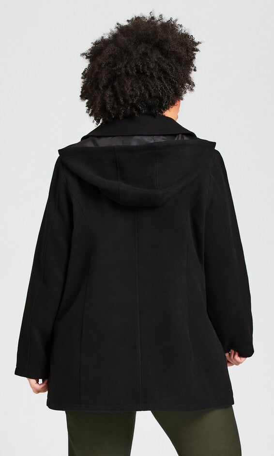 Faux Wool Peacoat - black, , alternate image number 2