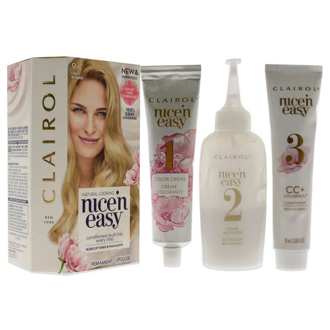 Nice n Easy Permanent Color - 9 Light Blonde by Clairol for Unisex - 1 Application Hair Color, See Description, alternate image number 2