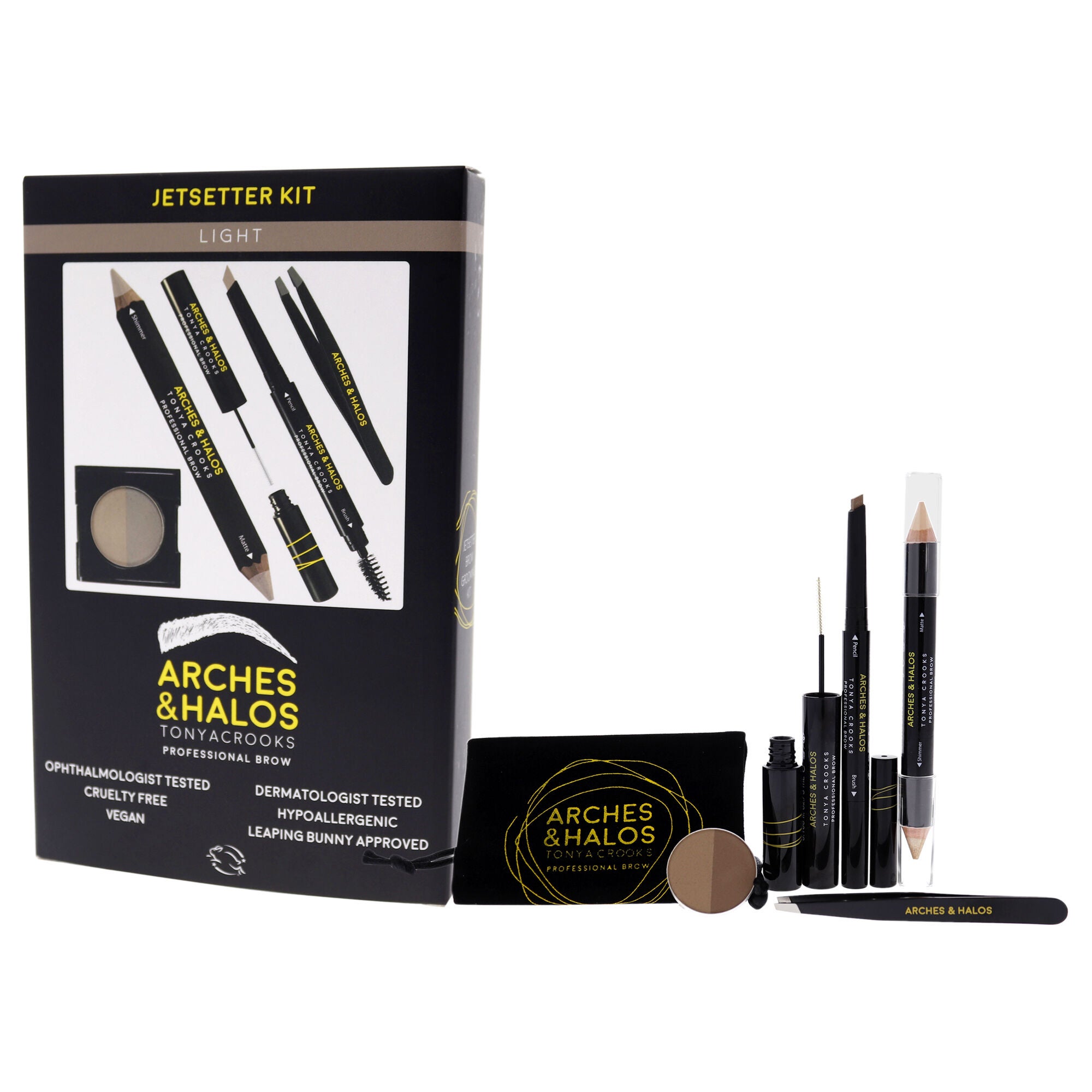 Jetsetter Brow Kit - Light by Arches and Halos for Women - 6 Pc Set, See Description, alternate image number 3
