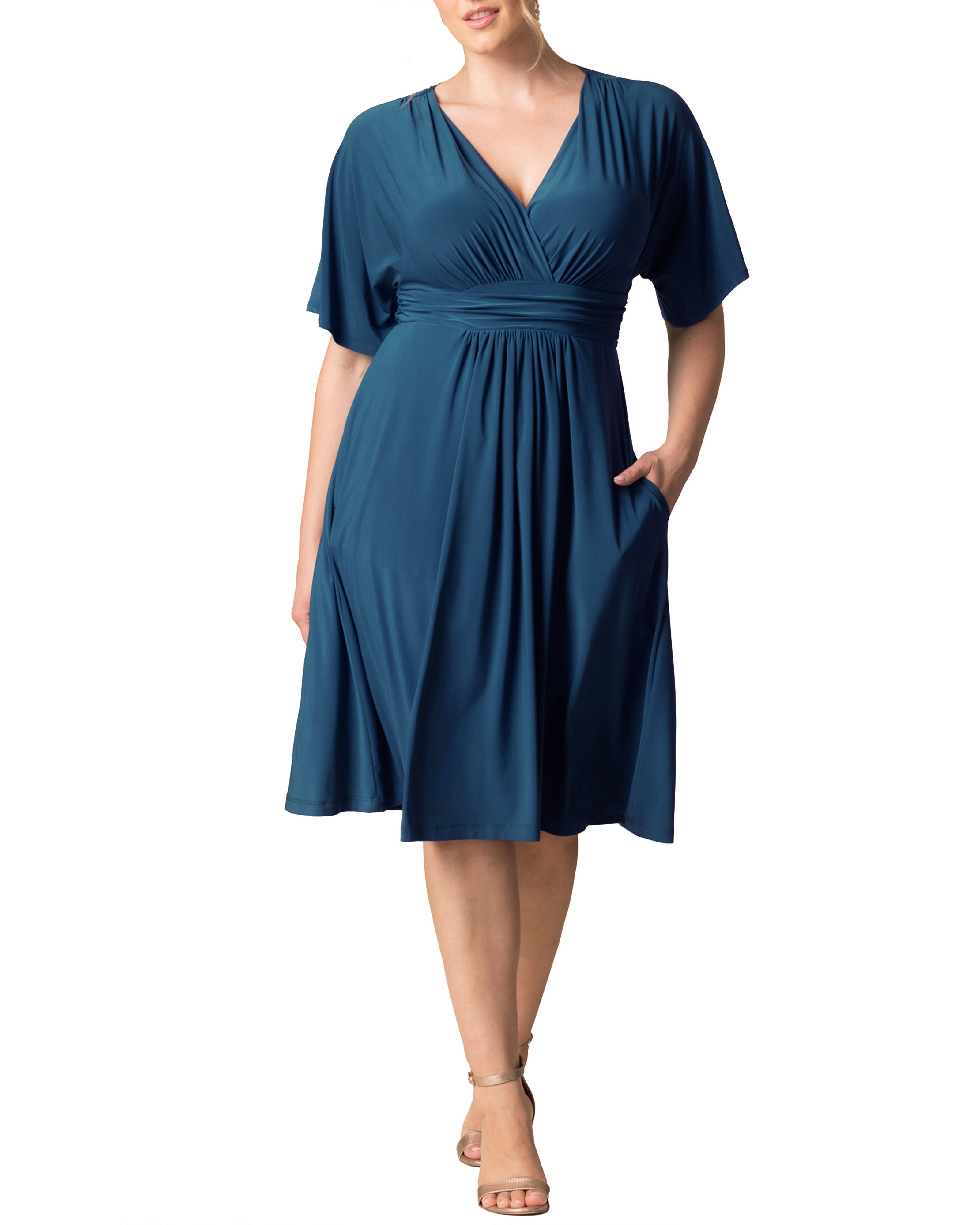 Gia Midi Dress, AEGEAN BLUE / Teal, hi-res image number 0