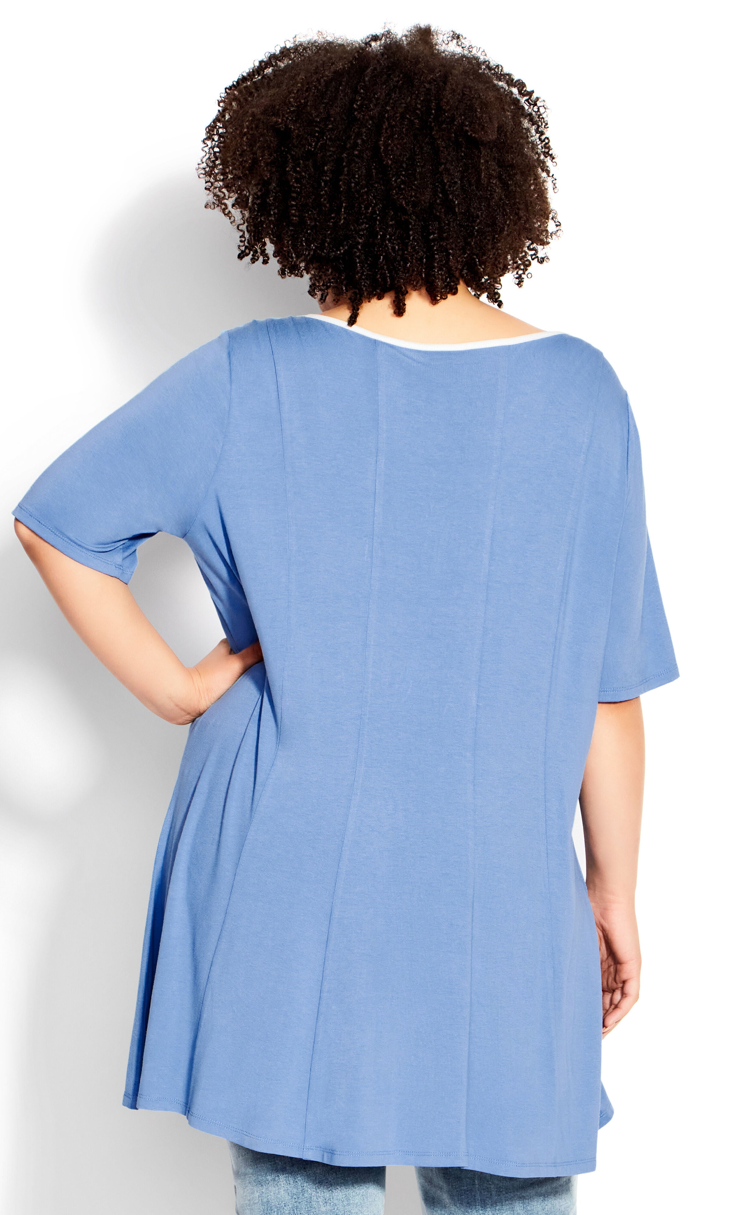 Swing Panel Tunic - sky blue, , alternate image number 2