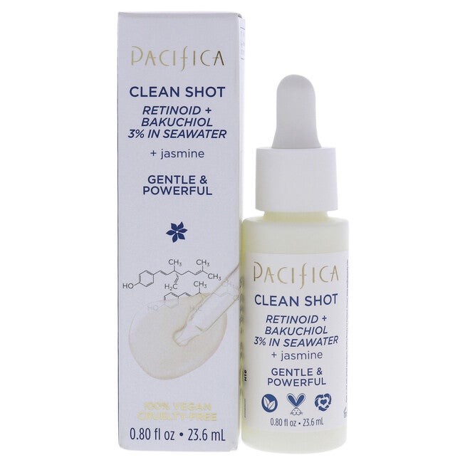 Clean Shot Retinoid and Bakuchiol 3 Percent In Seawater by Pacifica for Unisex - 0.8 oz Serum, NA, hi-res image number null