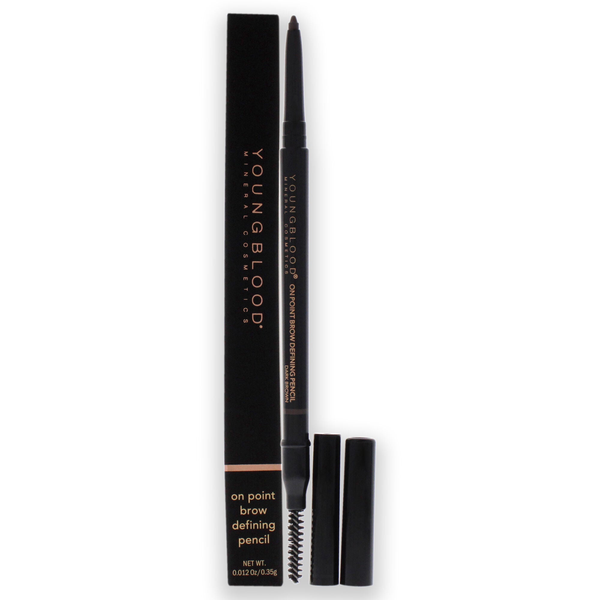On Point Brow Defining Pencil - Dark Brown by Youngblood for Women - 0.012 oz Eyebrow Pencil, See Description, hi-res image number 0