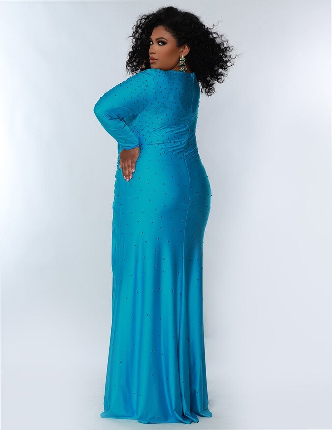 Power of Hue Formal Gown, Blue Attitude / Azure Blue, alternate image number 1