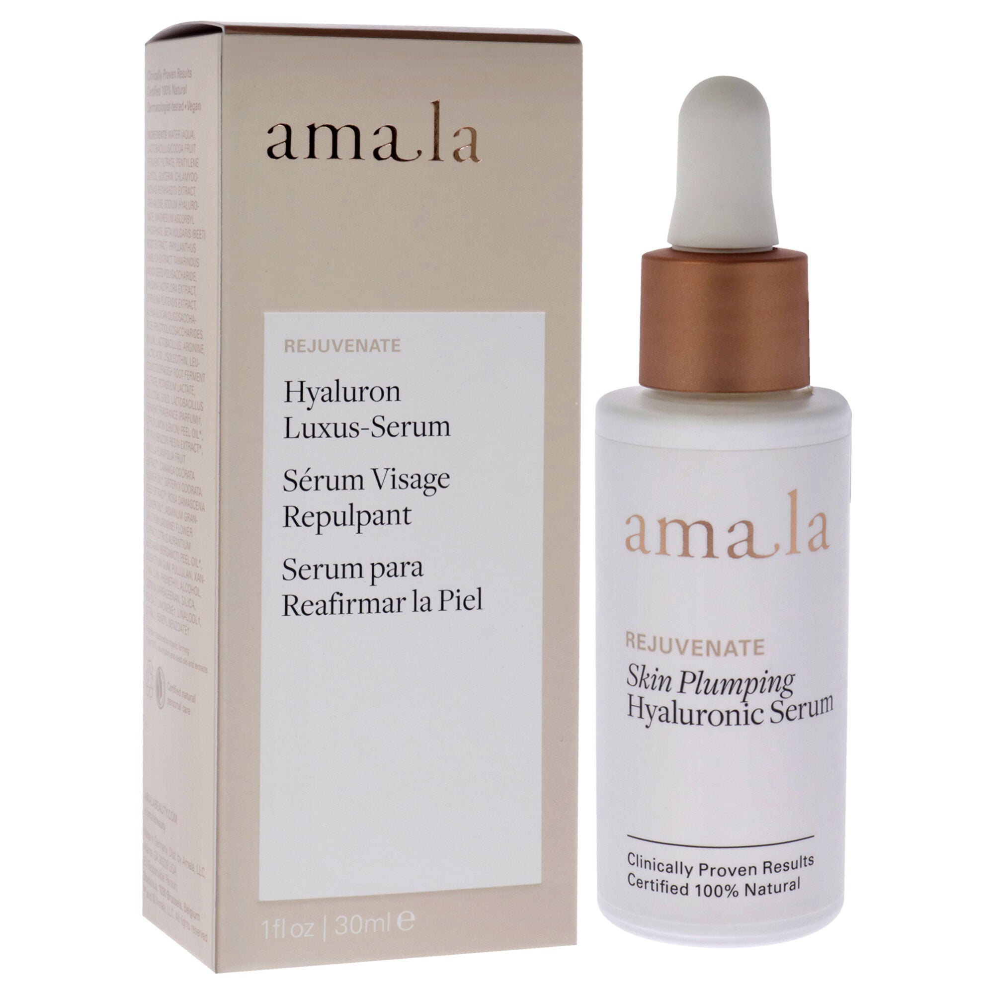Skin Plumping Hyaluronic Serum by Amala for Women - 1 oz Serum, , alternate image number 6