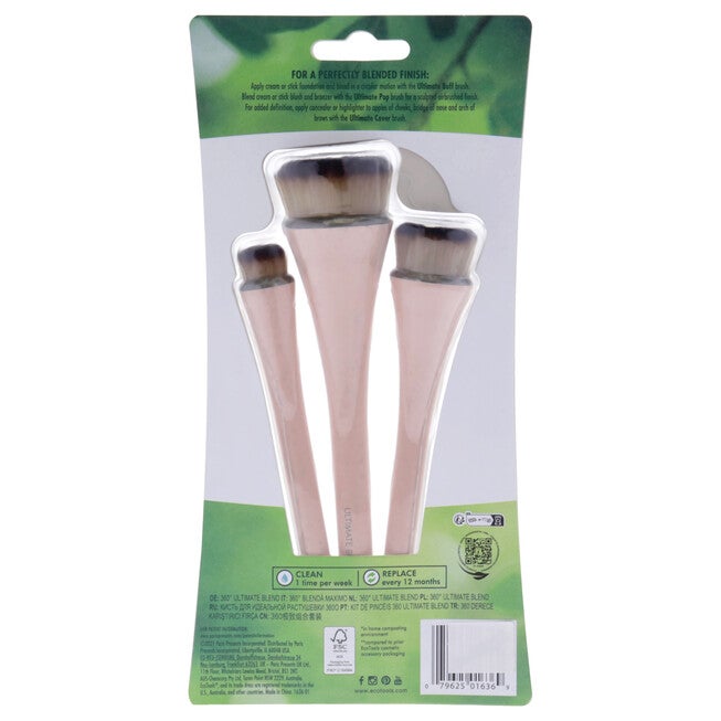 360 Ultimate Blend Brush Kit by Ecotools for Women - 3 Pc Ultimate Buff Brush, Ultimate Pop Brush, Ultimate Cover Brush, See Description, alternate image number null