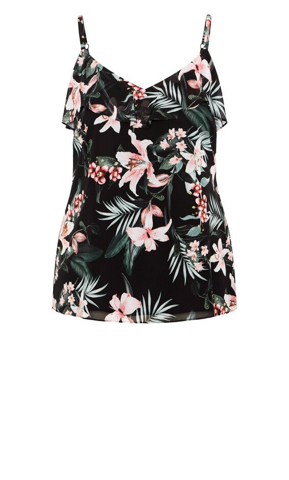 Nicole Print Cami - black, , alternate image number 4