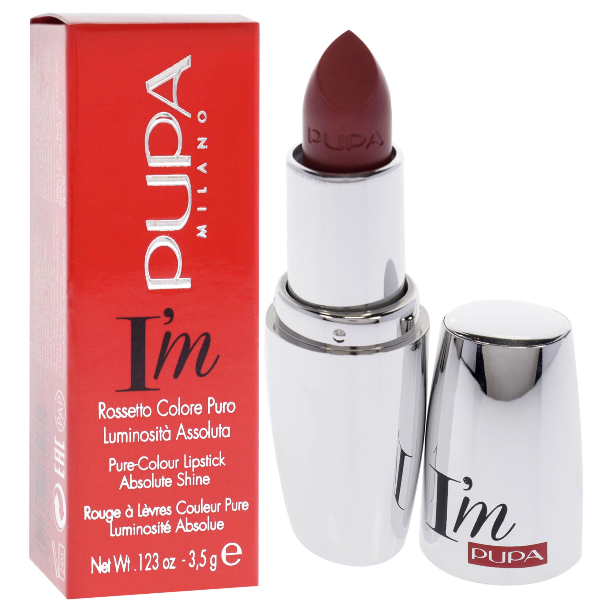 I Am Pure-Colour Lipstick - 215 Vintage Apricot by Pupa Milano for Women - 0.123 oz Lipstick, See Description, alternate image number 1