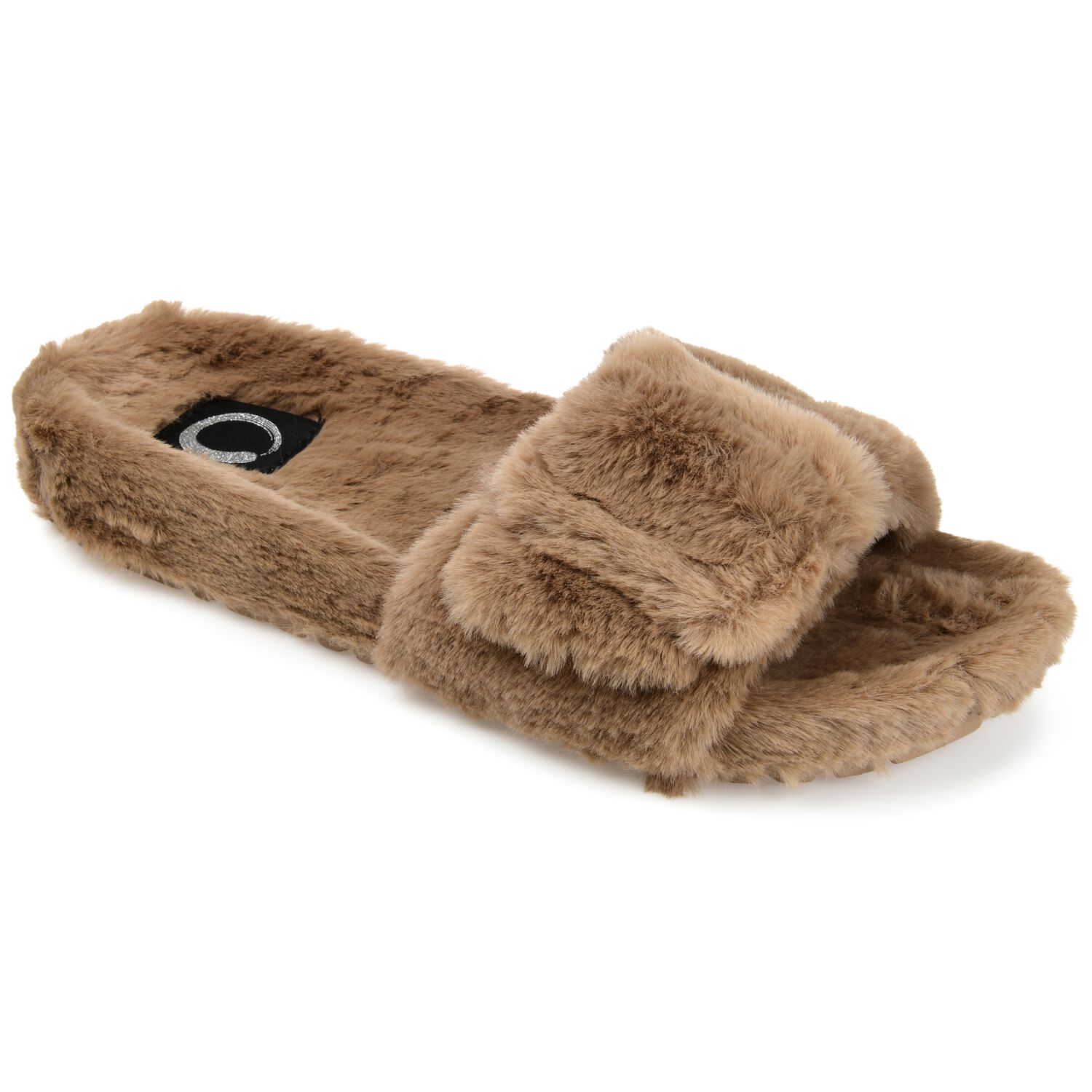 Women's Faux Fur Shadow Slipper, Brown, hi-res image number 0
