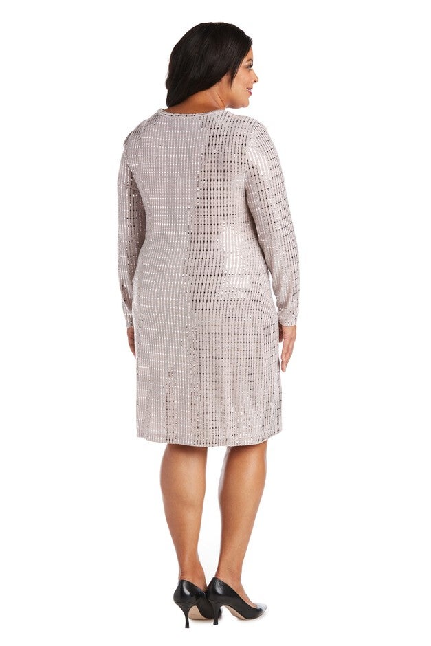 Morgan & Co. Long Sleeve Bodycon Sequin Mini Dress, , alternate image number null