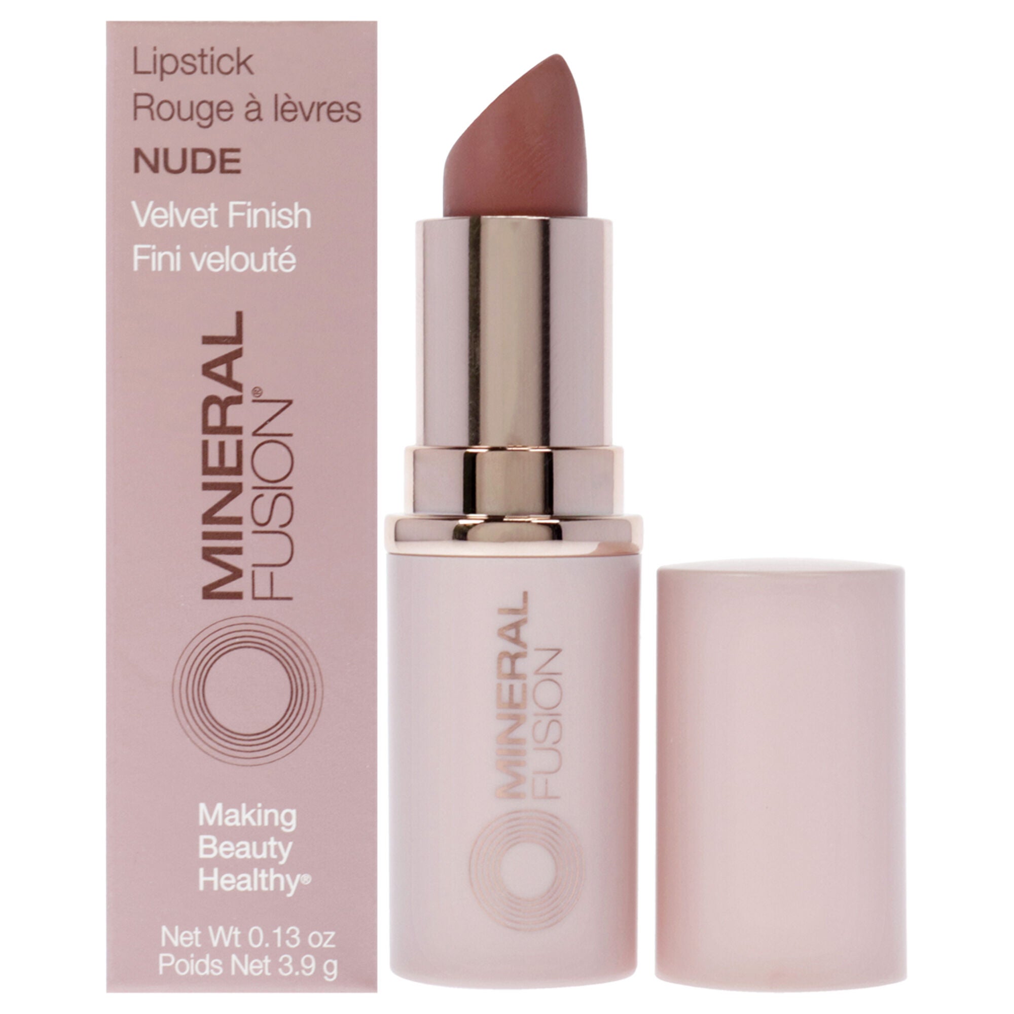 Velvet Finish Lipstick - Nude by Mineral Fusion for Women - 0.13 oz Lipstick, See Description, hi-res image number 0