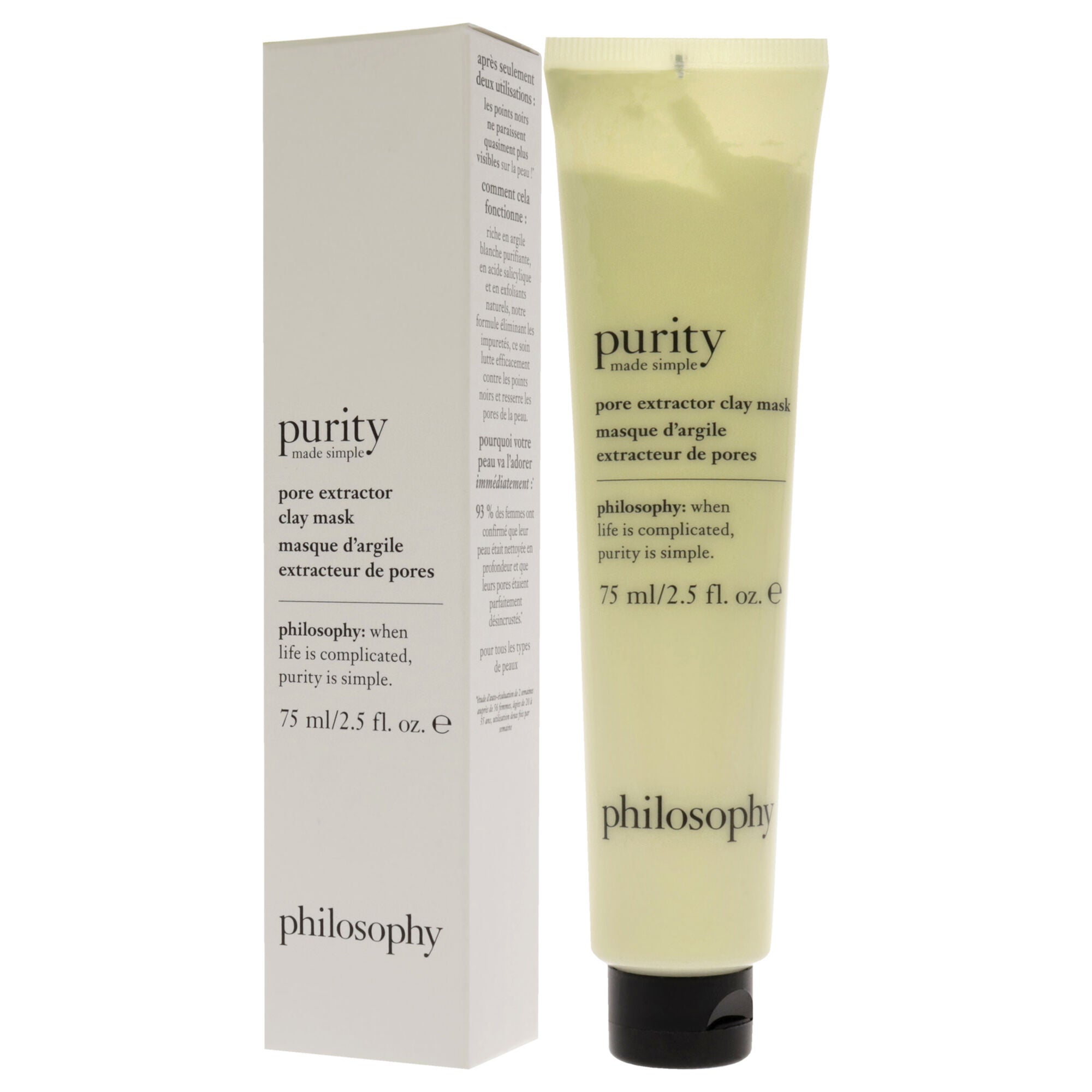 Purity Made Simple Pore Extractor Exfoliating Clay Mask by Philosophy for Unisex - 2.5 oz Mask, See Description, alternate image number 3