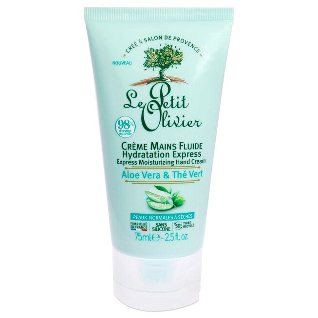Express Moisturizing Hand Cream - Aloe Vera and Green Tea by Le Petit Olivier for Women - 2.5 oz Cream, , alternate image number 4