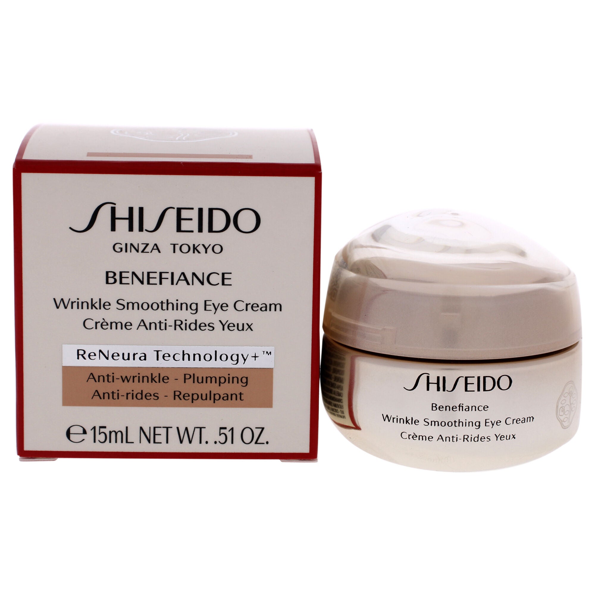 Benefiance Wrinkle Smoothing Eye Cream by Shiseido for Unisex - 0.51 oz Cream, See Description, hi-res image number 0