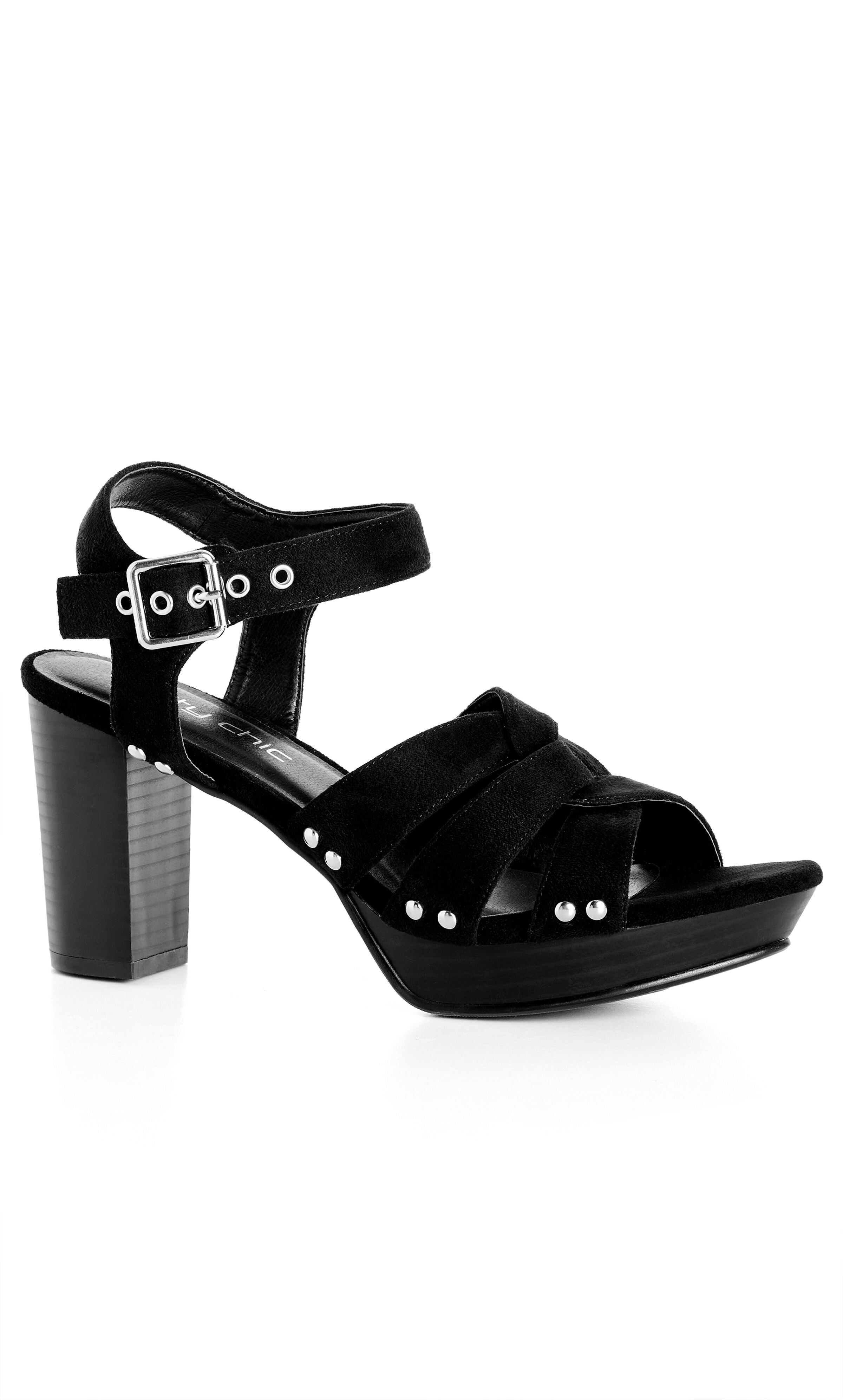 WIDE FIT Mule Felicity Heel - black, Black, hi-res image number 0