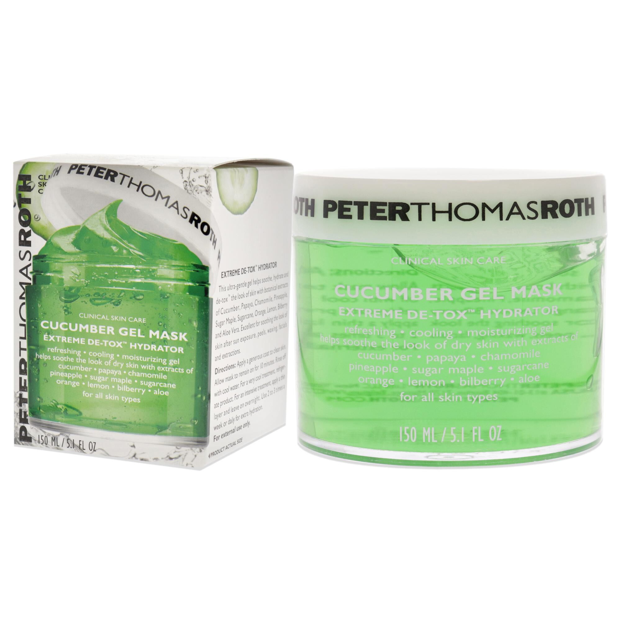 Cucumber Gel Mask Extreme Detoxifying Hydrator by Peter Thomas Roth for Unisex - 5.1 oz Mask, , alternate image number 8