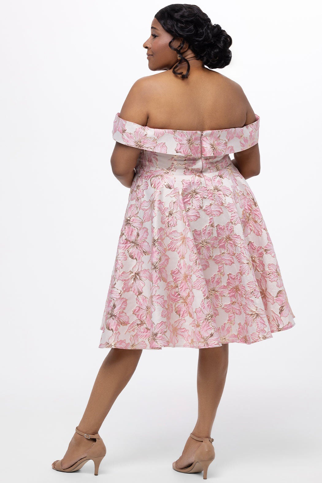 READY TO BLOOM PARTY DRESS, Pink Floral / Pink, alternate image number 2