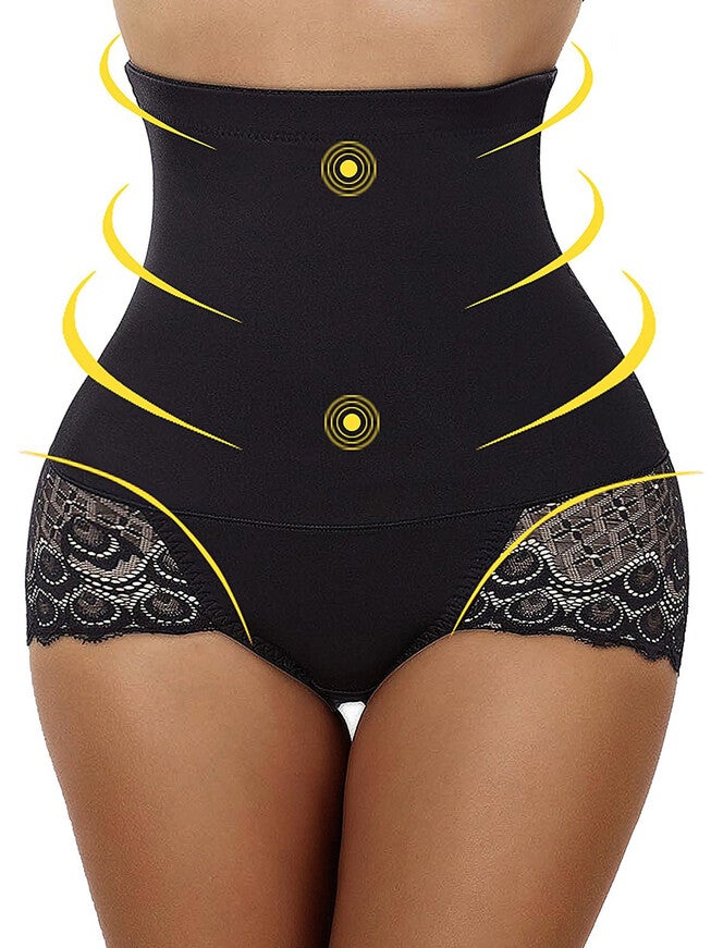 High Waist Lace Shaper, Black, hi-res image number 0