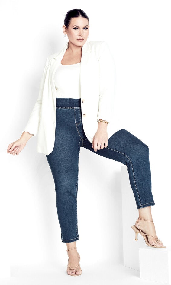 Butter Denim Pull On Jean Mid Wash - tall, Blue, hi-res image number 0