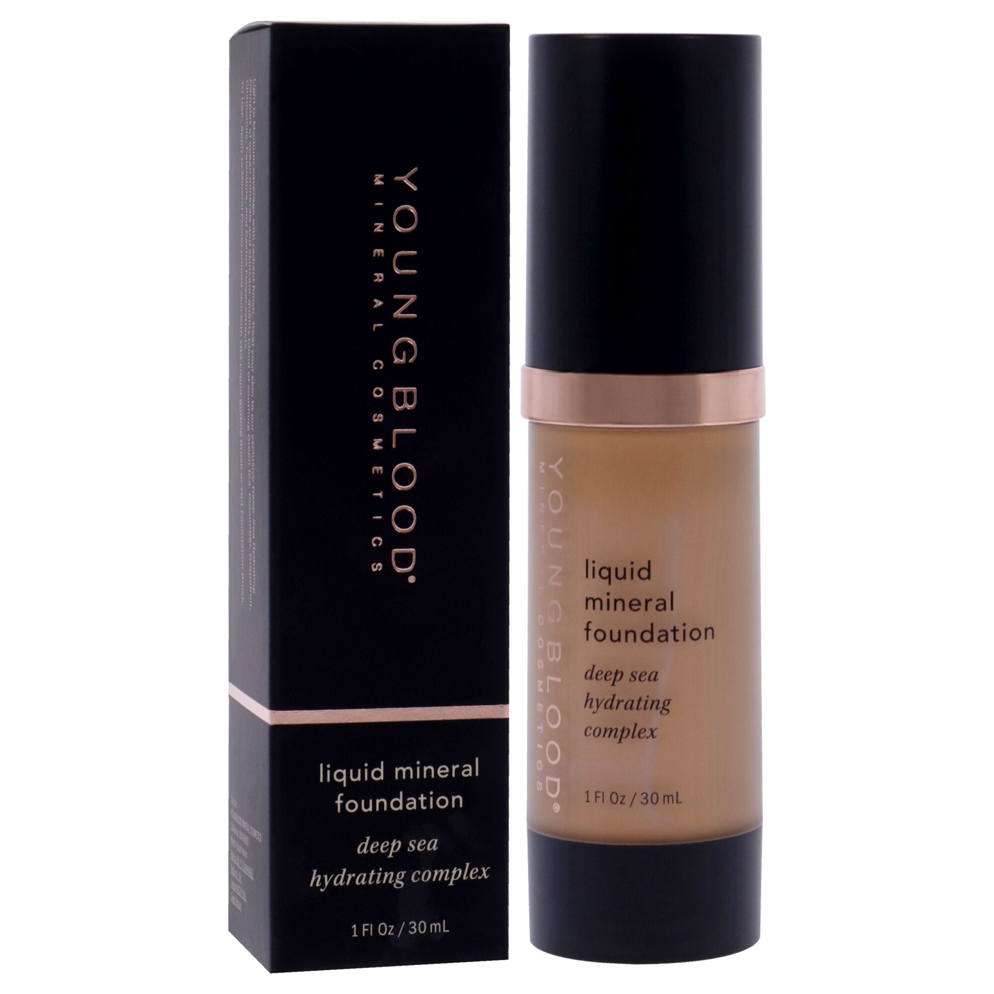Liquid Mineral Foundation - Nutmeg by Youngblood for Women - 1 oz Foundation, See Description, alternate image number 2
