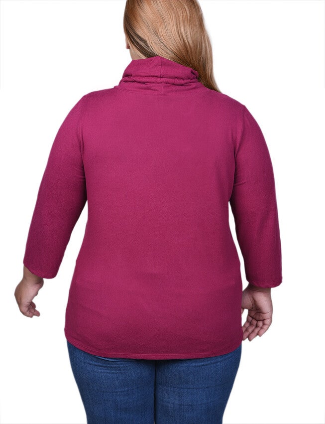 3/4 Slv Top With Grommet Hem, , alternate image number 3