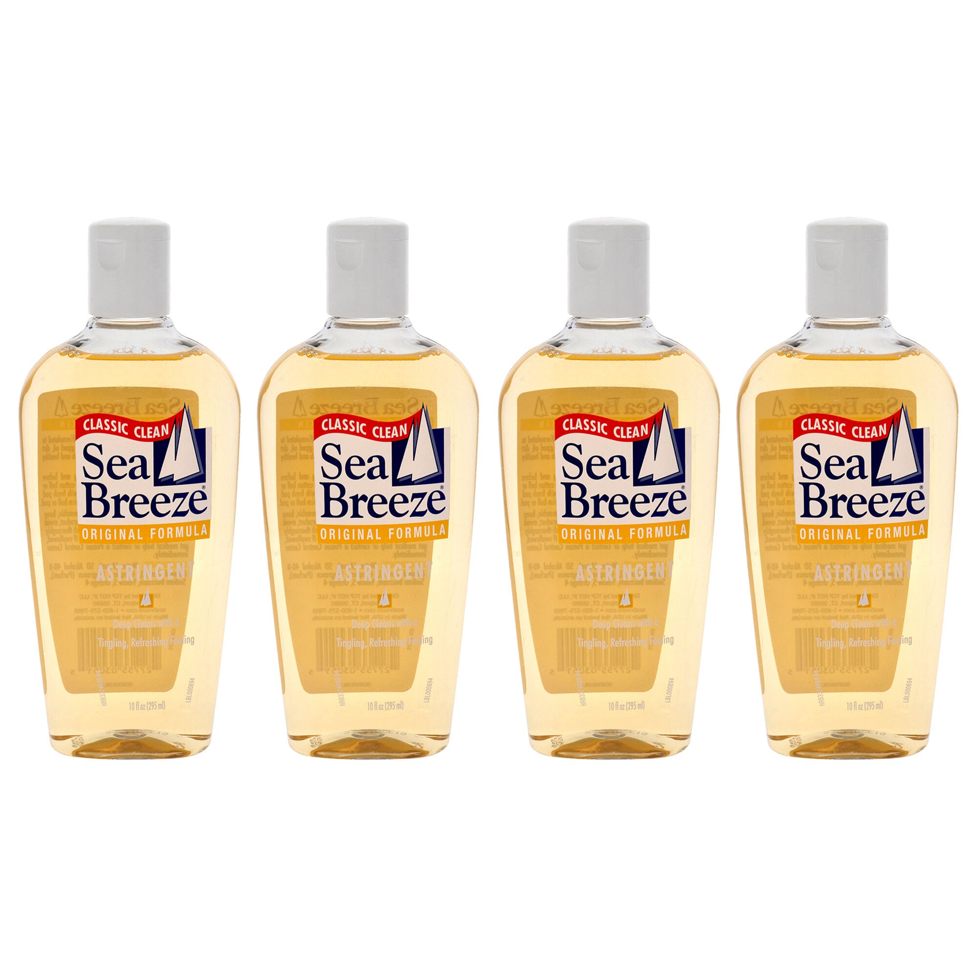 Astringent Original Formula by Sea Breeze for Unisex - 10 oz Cleanser - Pack of 4, Clear, hi-res image number 0