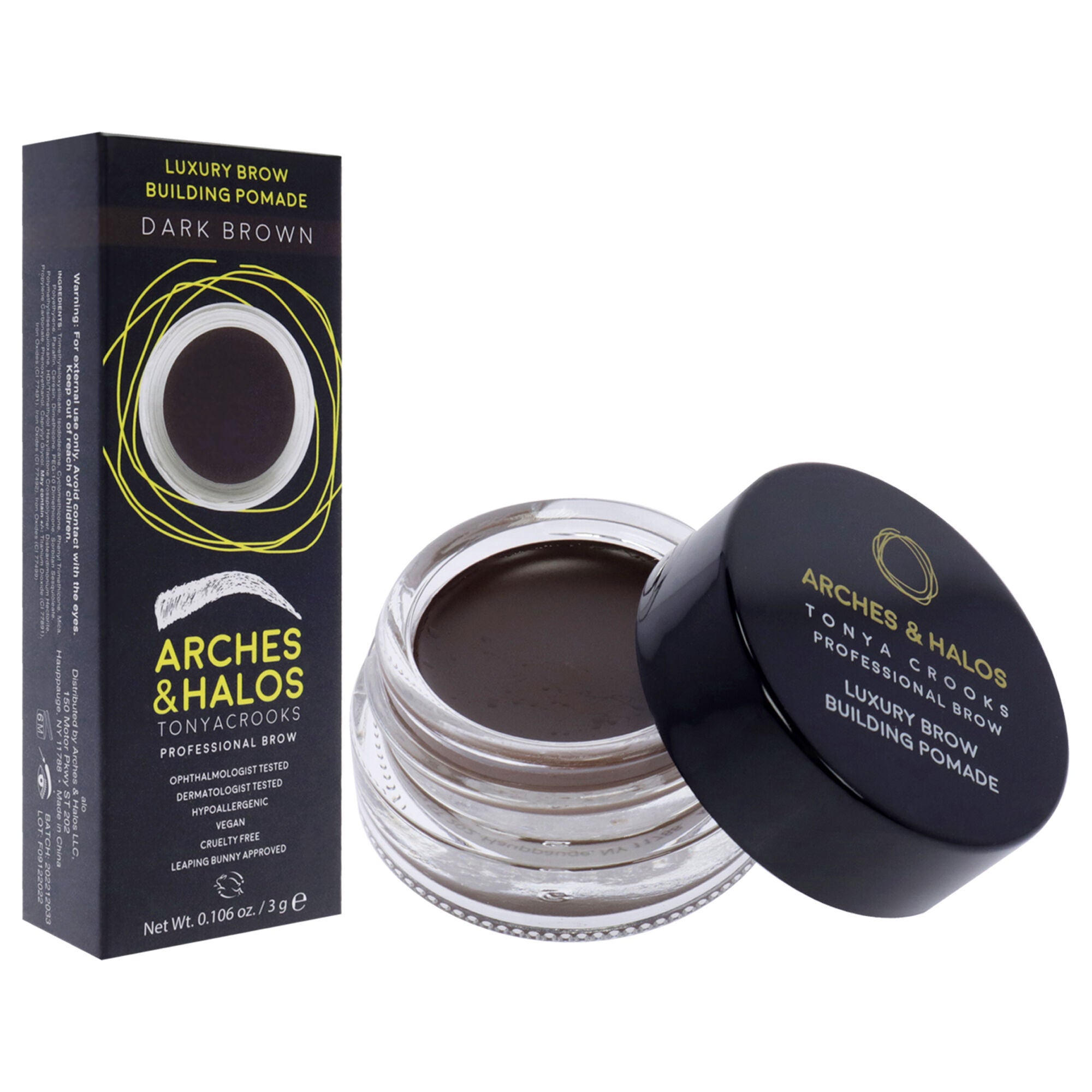 Luxury Brow Buiding Pomade - Dark Brown by Arches and Halos for Women - 0.106 oz Pomade, , alternate image number 6