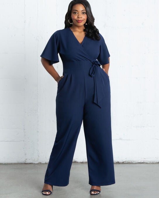 Charisma Crepe Jumpsuit, Nouveau Navy, hi-res image number null