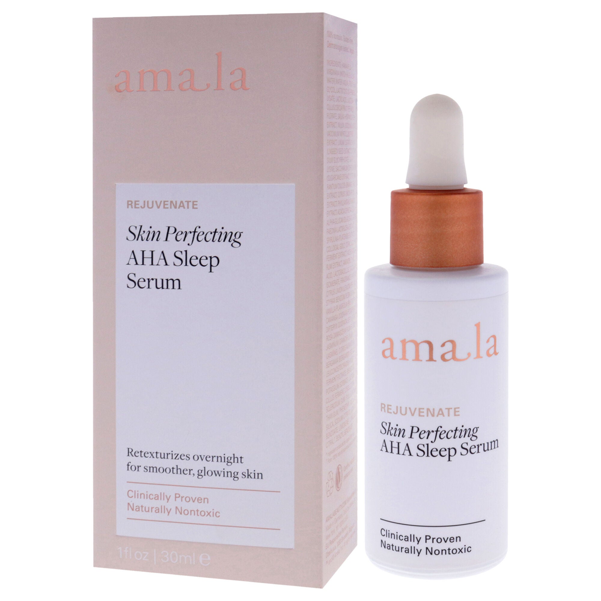 Skin Perfecting AHA Sleep Serum by Amala for Women - 1 oz Serum, , alternate image number 7