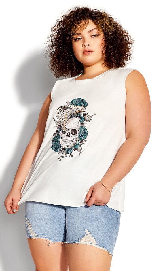 Sloan Graphic Tee - ivory, White, hi-res image number 0
