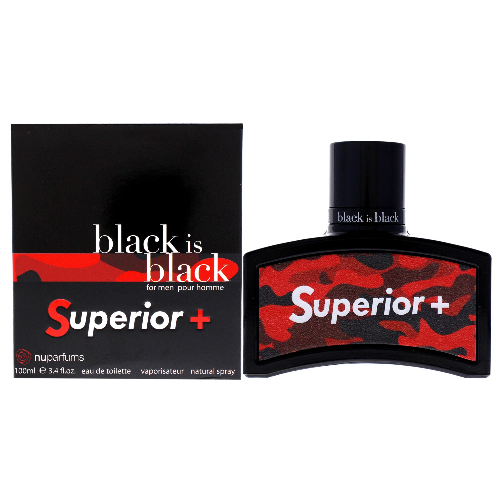 Black Is Black Superior by Nuparfums for Men - 3.4 oz EDT Spray, See Description, hi-res image number 0