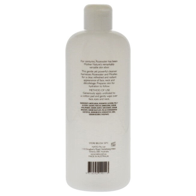 Rosewater Antioxidant Micellar Cleansing Water by Natio for Women - 8.4 oz Cleanser, See Description, alternate image number 2