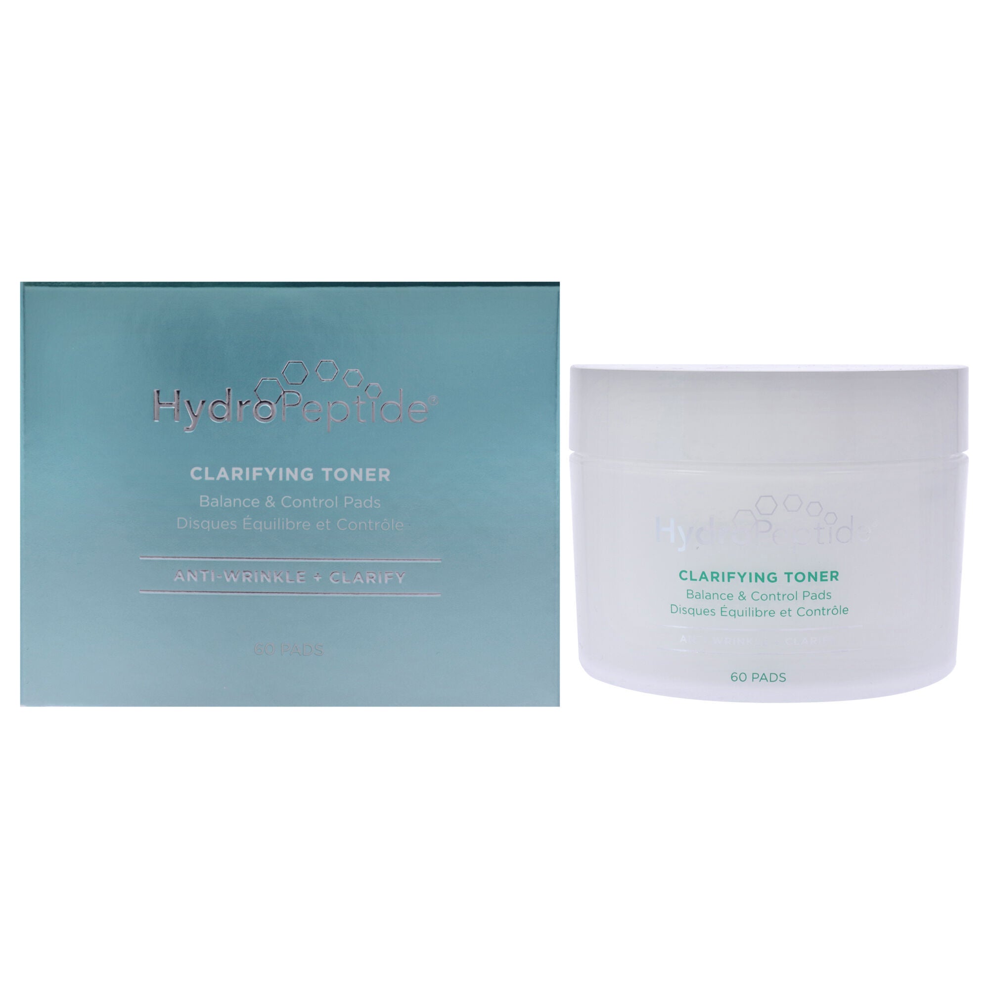 Clarifying Toner Balance and Control Pads by Hydropeptide for Unisex - 60 Pc Pads, See Description, hi-res image number 0