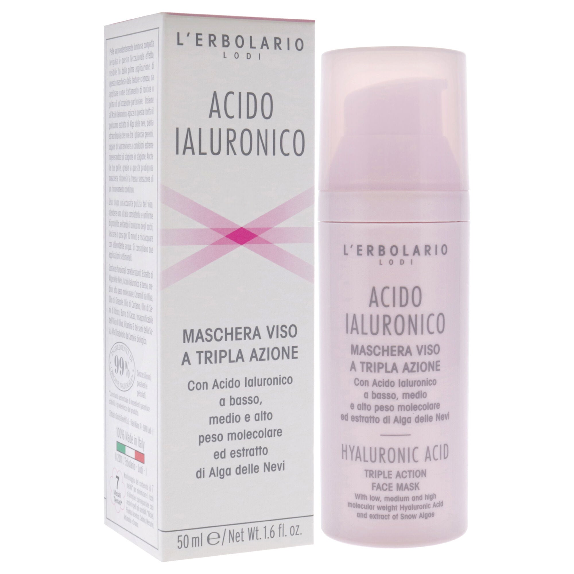 Hyaluronic Acid Triple Action Face Mask by LErbolario for Unisex - 1.6 oz Mask, , alternate image number 6