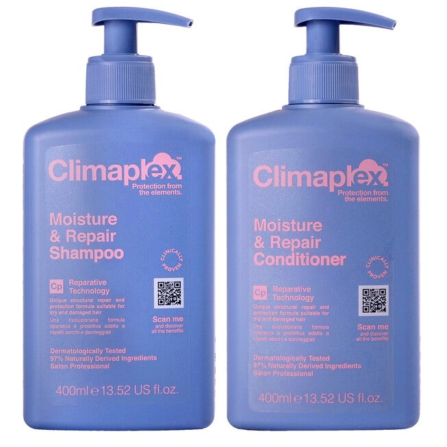 Moisture and Repair Conditioner and Moisture and Repair Shampoo Kit by Climaplex for Unisex - 2 Pc Kit 13.52oz Conditioner, 13.52oz Shampoo, See Description, hi-res image number null