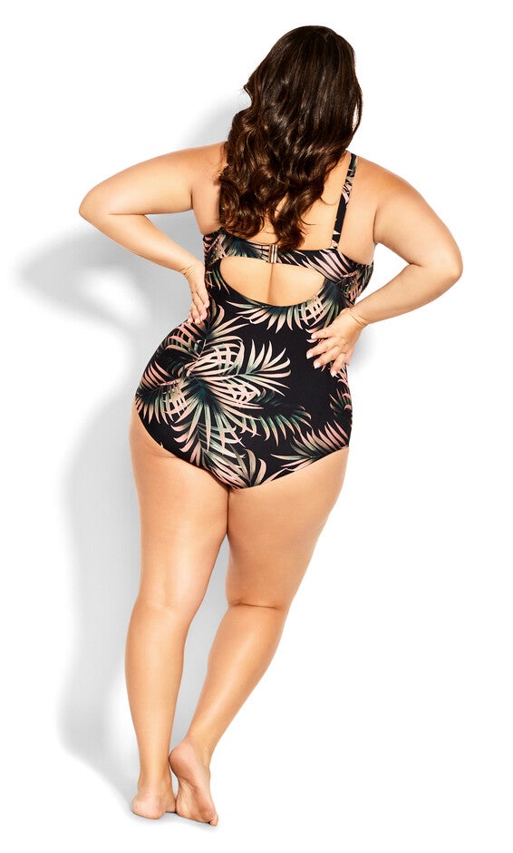 Cancun Underwire Print 1 Piece - black, , alternate image number null