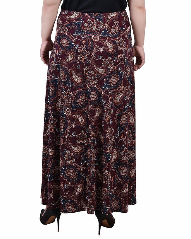 Maxi Skirt With Sash Waist Tie, , alternate image number null