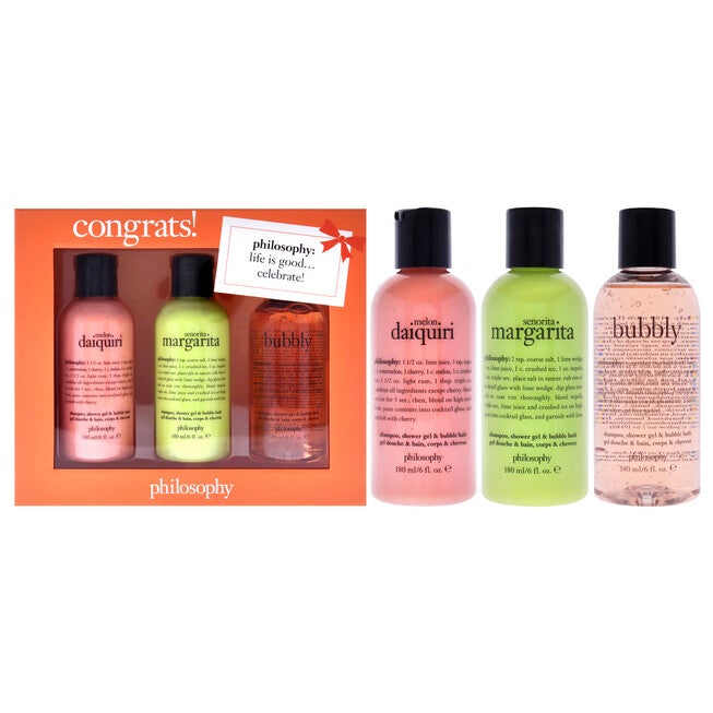 Congrats Set by Philosophy for Women - 3 Pc Gift Set, See Description, hi-res image number 0