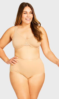 Avenue Body  Women's Plus Size Minimizer Underwire Bra - Beige