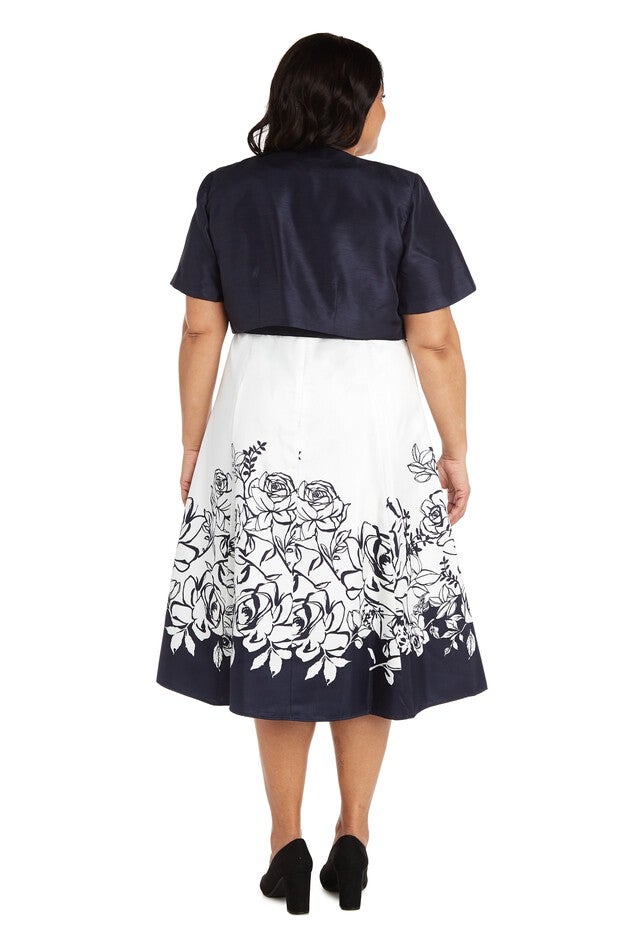 High-Low Floral Dress with Removable Jacket, , alternate image number null