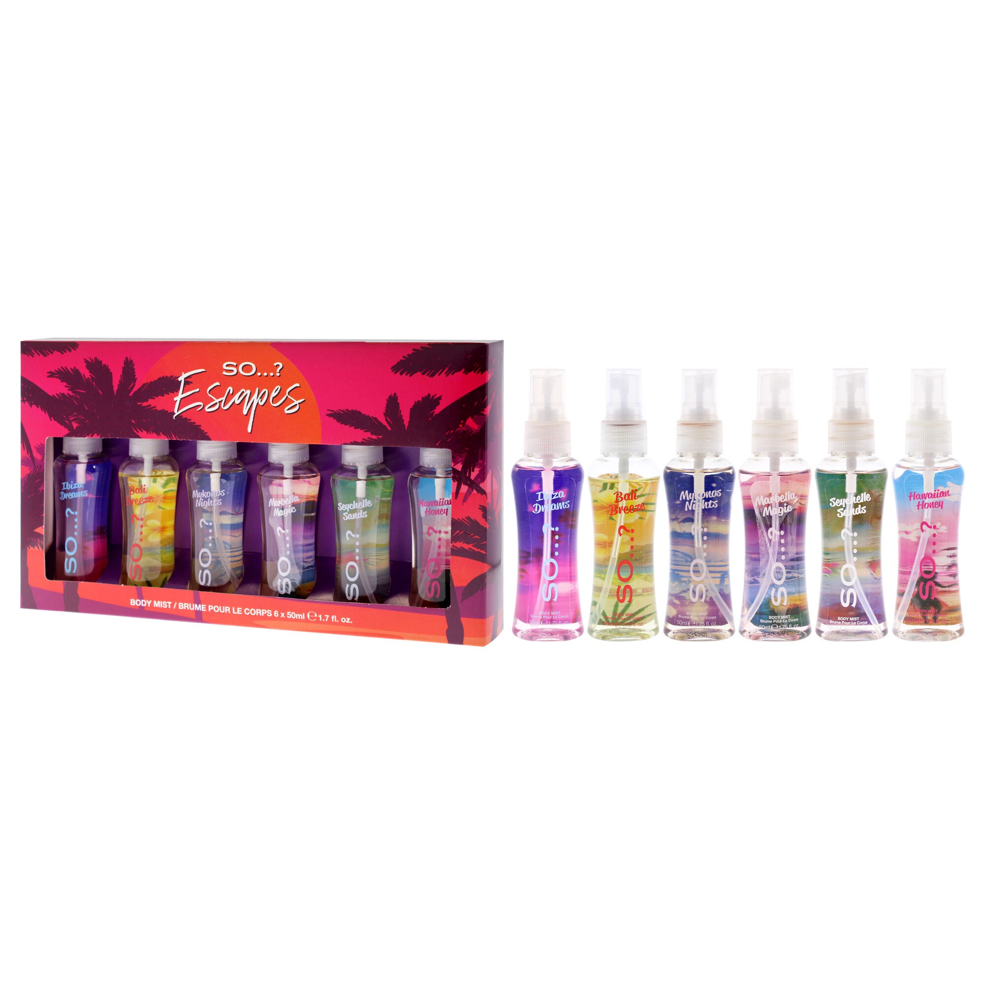 Escapes Body Mist Set by So?? for Women - 6 Pc 1.7oz, See Description, alternate image number 3